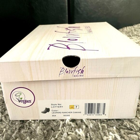 NIB Blowfish Leopard Canvas Booties - Picture 8 of 9